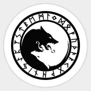 Fenrir /// Rune Circle Sticker